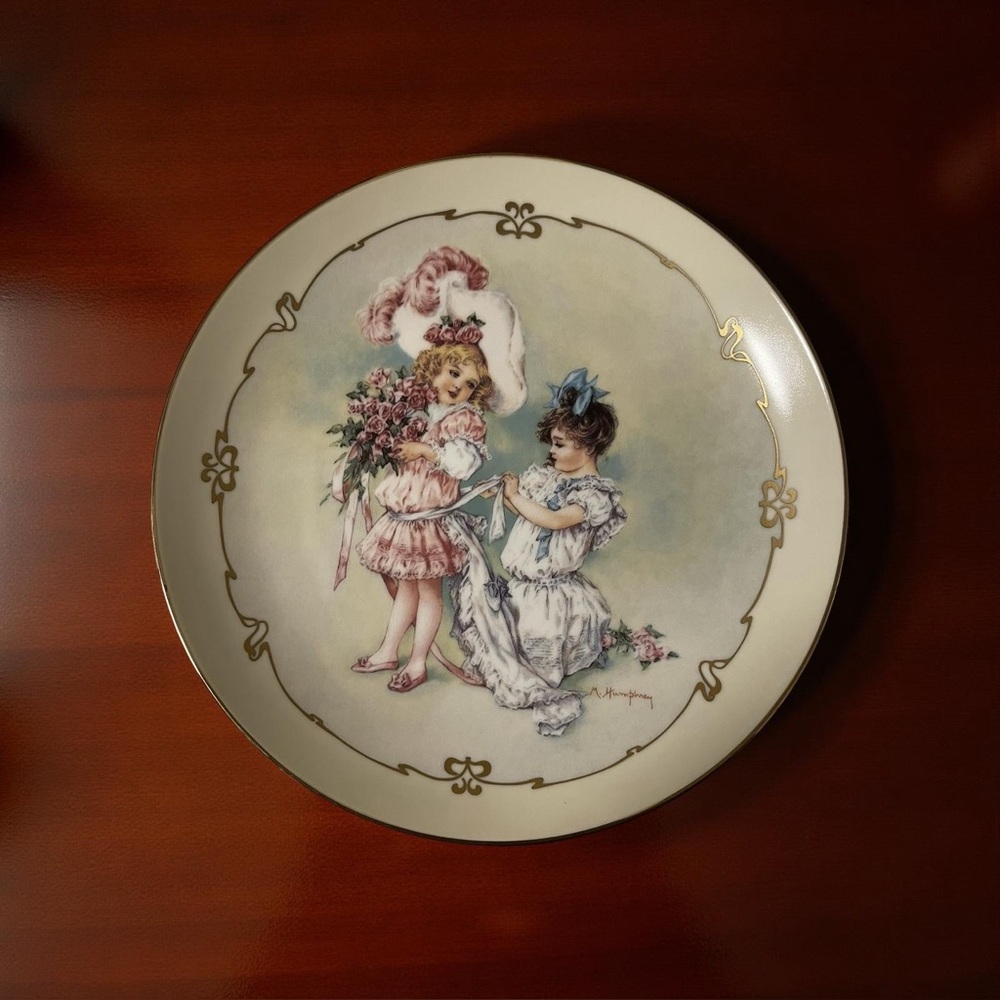 ✨ Limited Edition “Playing Bridesmaid” Collector Plate by Maud Humphrey Bogart ✨